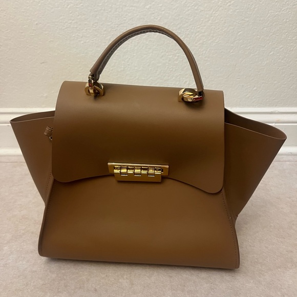 Zac Zac Posen Eartha Iconic large Top Handle – Camel/Tan Leather - Picture 3 of 17
